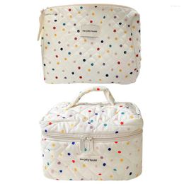 Cosmetic Bags Colorful Polka Dots Toiletry Bag Large Capacity Makeup Organizer Storage Case For Women And Girls