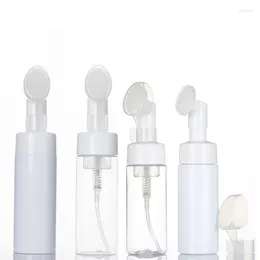Storage Bottles 10PCS 100-250ml Soap Foaming Bottle Facial Cleanser Foam Maker Bote With Silicone Clean Brush Face Washing Mousse Pump