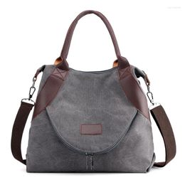 Shoulder Bags Ladies Retro Canvas Bag Large Capacity Casual Handbag For Women 2024 Tote Handbags