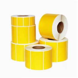 Paper Yellow Thermal Selfadhesive Label Sticker Barcode Printing Paper