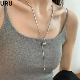 Chains Modern Jewellery Adjustable Glass Grey Simulated Pearl Pendant Necklace For Women Wedding Gifts Fine Accessories