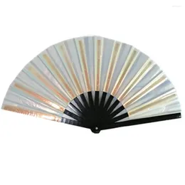 Decorative Figurines Folding Fan PVC Folded Transparent Outfit Accessories Simple 13 Inch Handheld Shining