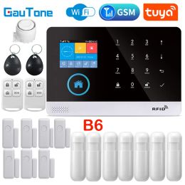 Kits GauTone PG103 Alarm System for Home Burglar Security 433MHz WiFi GSM Alarm Wireless Tuya Smart House App Control