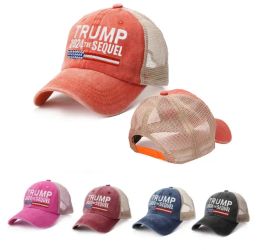 5 colors Trump 2024 Biden Summer Net Peak Cap USA Presidential Election Baseball Washed cotton Sun Hats