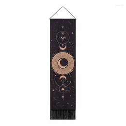 Tapestries Moon Phase Tapestry Wall Hangings Art Bohemian Black For Room Small Long