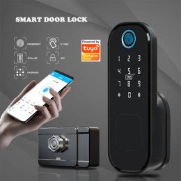 Lock Fingerprint Remote Control Outdoor Door Electronic Gate Lock Bluetooth TUYA TTLock APP Password IC Card Keyless Smart Door Lock