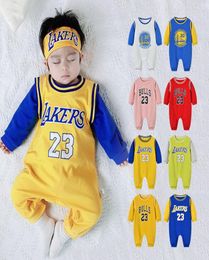 Children Summer Comfortable Basketball Football Jumpsuits Rompers Bodysuit Pure Cotton Boys New Born Infant Baby Clothes Child Jum4488662