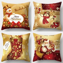 Pillow 1PCS Christmas Covers Cotton Throw Set Case Decorations For Sofa Bed Home