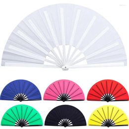 Decorative Figurines Solid Colour Folding Fan Hand Chinese Tai Chi Handheld Men Women Wedding Party Dance Props Decor Ornament