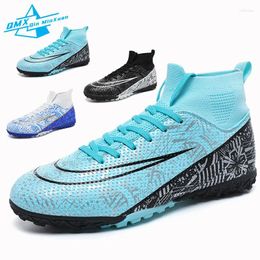 American Football Shoes Soccer Men High/Low Ankle Light Outdoor Training Boots Kids Student Non-slip Grass Match Sneakers