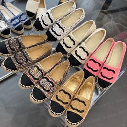 Designer women casual women ballet piatto espadrilles estate luxurys genuine in pelle signore spiaggia mezze fanciulla di moda woman woman woman woman woman woman woman lussuoso berretto da punta pesca pescano tela scarpa