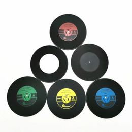 Vinyl Record Table Mats1 pcs Drink Coaster Table Placemats Heat-resistant Nonslip Pads Home Decor Creative Cup Coaster