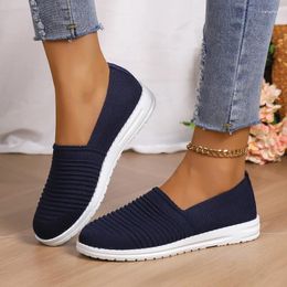 Casual Shoes 2024 High Quality Ladies Round Head Basic Women's Flats Outdoor Breathable Light Solid Soft Bottom Flat