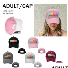 Party Hats Parent-Child Baseball Cap Mama Hat For Women Sun Visor Corduroy Embroidered Letters Outdoor Sport L9 Drop Delivery Home Gar Dhxsd