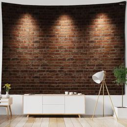 Tapestries 3D Stone Brick Wall Printing Tapestry Retro Street Landscape Hanging Hippie Bohemian Decoration Art Background Cloth