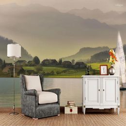 Wallpapers Custom Papel De Parede 3d Landscape Pastoral Sailing Murals For Living Room Bedroom Sofa Background Decorative Wallpaper