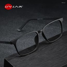 Sunglasses Frames UVLAIK Ultralight TR90 Titanium Alloy Glasses Frame Men Business Square Myopia Eyeglasses Male Optical Eyewear