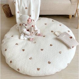 Carpets Korean Baby Circular Crawling Mat Removable And Washable Floor Beautifully Embroidered Children's Tent Carpet