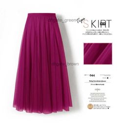 720 degree square dance red gauze half length skirt large swing skirt shows thin A-line skirt covering the crotch shows thin purple gauze skirt