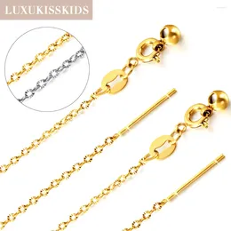 Chains LUXUKISSKIDS 5pcs Sale Adjustable Long Layer Pendant Necklaces DIY Jewelry Making Woman Choker Stainless Steel 316L Fashion Neck