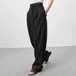 Women's Pants Black Mop Loose High Waist Dape Wide Leg Pant Suit Streetwear Women Korean Style Trousers