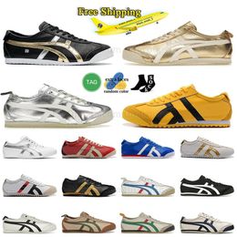 Free Shipping shoes Onitsukass Tiger Mexico 66 Lifestyle Sneakers Women Men Designers Running Shoes Black White Blue Yellow Beige Low Fashion Trainers Loafer