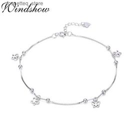 Anklets Cute 925 Sterling SIlver Box Chain Butterfly Charms Foot Jewellery Anklet For Women Girls Leg Cheville Enkelbandje Halhal L46