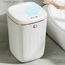 Waste Bins Automatic Sensor Trash Can 20L/22L UV Light Induction Trash Can Smart Dustbin For Toilet Wastebasket Lid Smart Home Bathroom L46