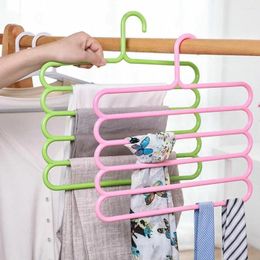 Hangers Trousers Scarf Storage Multilayer Bedroom Wardrobe 5 Layers Pants Rack Clothes Hanger