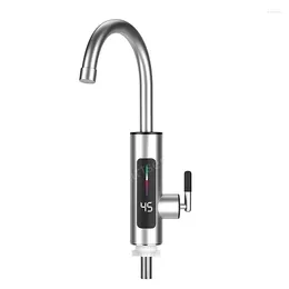 Kitchen Faucets Electric Water Heater Temperature Display With LED EU Plug Faucet