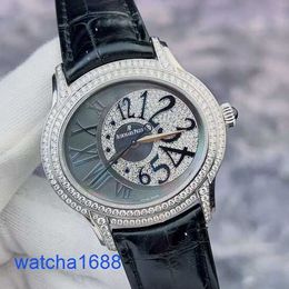 Celebrity AP Wrist Watch Millennium Series Womens Watch 77303BC Beimu Plate Original Diamond 18K Platinum Automatic Mechanical Watch 39mm