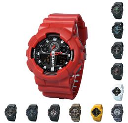 Top Quality Mens Watches Functional Sports Watch Army Military Shocking Waterproof Watches Nightlight Stopwatch Digital Wristwatch2821448