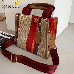 Bag BANKUO 2024 Autumn Tote Bags Women Knitting Woven Casual Handbags Large Shopper Female Travel X320