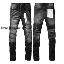 Fashion Designer Mens Jeans Women Purple Jeans Stacked Long Ksubi Jeans Ripped High Street Retro Paint Spot Patch Hole Denim Streetwear Silm Feet Micro Elastic 6797