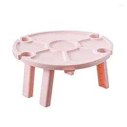 Plates Compact Wooden Picnic Table With Snack And Fruit Plate - Great For Camping Hiking Perfect Outdoor Events