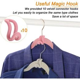 Hangers 10 Pack Non-Slip Children's Clothes Velvet Hangers30cm Space Saving Heavy Duty For Boys Girls Organizer