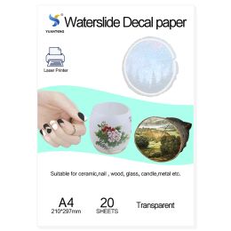Paper No Need Spray Laser Clear/transparent Water Slide Decal Printing Paper Water Transfer Paper For Mug Waterslide Paper A4 Size