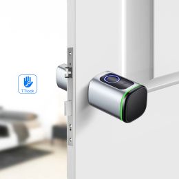 Lock Tuya Smart Fingerprint Lock Smart Cylinder Adjustable Replaceable With Old Door Waterproof Digital Lock