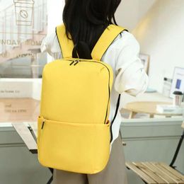 Backpack Canvas Men Business Bag Multi Pockets Students School Bags Solid Colour Girls Shoulder Women Laptop Backpacks