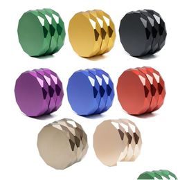 Herb Grinder Aluminium Alloy Smokes Creative Diamond Type Household Smoking Accessories 3 Layer Metal Tobacco Grinders Drop Delivery Dhuo2