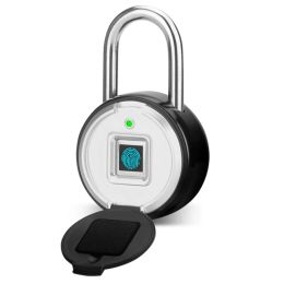 Lock 1Set Tuya Smart Fingerprint Lock Outdoors Waterproof Luggage Dormitory Cabinet Gym APP Remote Fingerprint Padlock Black