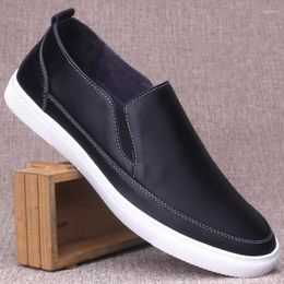 Casual Shoes Summer Breathable Genuine Leather For Men Trendy Design Spring/Autumn Luxury Designer Loafers M1658