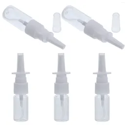 Storage Bottles HEALLILY Portable Nasal Spray Bottle 10ml Rhinitis Mist Sprayer Transparent 5Pcs Nose Powder Dispenser