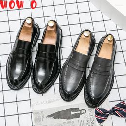 Casual Shoes Men's Slip On Fashion Leather Loafers Business Men Dress Gentleman's Party For Moccasins