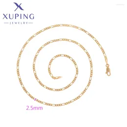 Chains Xuping Jewellery Arrival Simple 50cm 60cm Chain Pendant Necklace Of Gold Colour Women Men Exquisite Gift X000441947