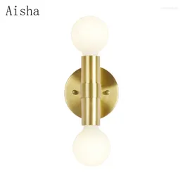 Wall Lamp Modern Luxury Metal Light Minimalist Gold/Black Corridor Kitchen Workbench Bathroom Mirror LED Sconces