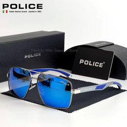 Luxury Brand POLICEr Fashion Polarised Retro Sunglasses Men Brand Designer Fishing Driving Glasses 240402