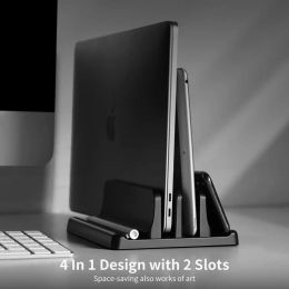 Mice Vaydeer Plastic Vertical Laptop Stand Holder Adjustable Desktop Notebook Dock Spacesaving 3 in 1