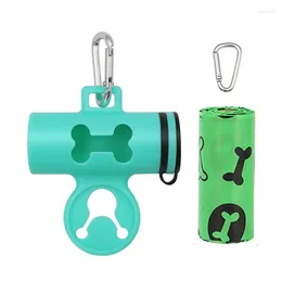 Dog Apparel Waste Bag Dispenser Pet Holder Poop Holders For Leashes Cassette Lid Design 1 Trash Box 10 Garbage Bags