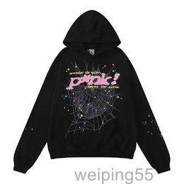 Women Hoodie Mens Hoodies Designer Sweatshirts Quality Sweatshirt Couple Sweater Clothing Fashion Tracksuit Black White Pink Spider Web Graphic33dl